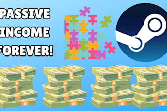 make a passive income steam puzzle game for you