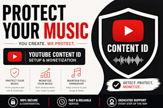 set up youtube content id protection and monetization for your songs and beat