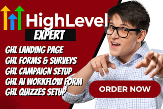 ghl landing page ghl forms ghl campaign ghl surveys ghl quizzes ai workflow form