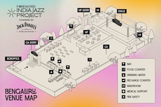 design 3d isometric event map, festival map and vector map illustration