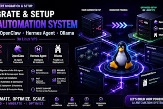 migrate n8n ai automation system openclaw hermes agent ollama setup on linux vps