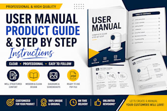 write professional user guide, instruction manual or product manual