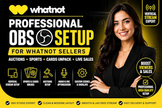 setup whatnot vertical stream for auctions or sport with obs studio