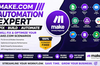 make com automation expert fix make com scenerio make com