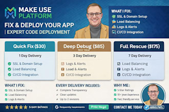 fix, debug and deploy your base44, lovable, replit or bolt vibe coded app