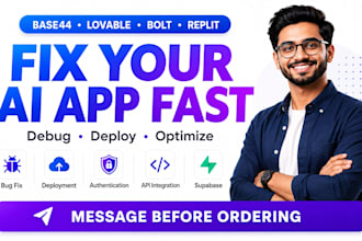 fix, debug and deploy your base44, bolt, lovable or replit ai app