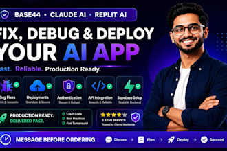 fix, debug and deploy your base44,claude ai or replit ai app