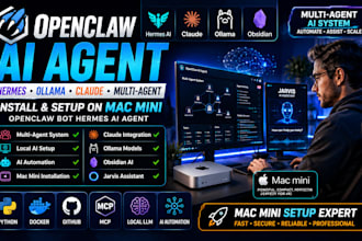 install openclaw bot hermes mac mini multi agent obsidian jarvis ollama claude
