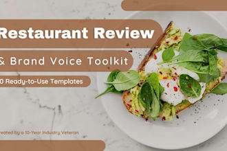 provide a restaurant review response and brand voice toolkit