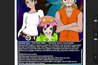 draw custom trading card