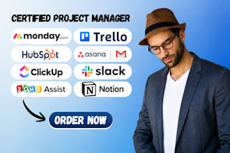 setup workflow project management in monday CRM, clickup, trello, slack, asana