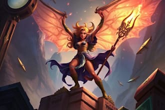 fantasy illustrations, concept art, and card game art