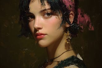 create artistic oil painting portraits