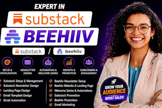 setup substack account, substack beehiiv newsletter, substack newsletter design