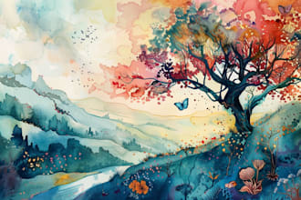 make a watercolor illustration
