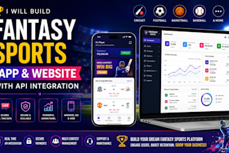 build all fantasy sports app, fantasy sports website with API integration