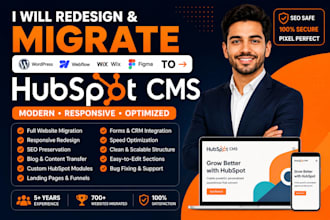 convert figma wix webflow website to hubspot cms