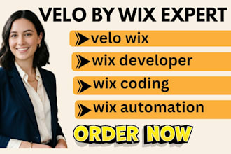 develop custom velo by wix functionality, API integration and automation