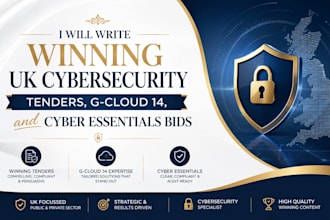 write winning UK cybersecurity tenders g cloud 14 and cyber essentials bids