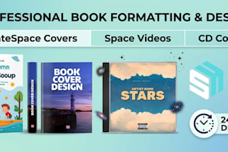 design a createspace cover, space video, dvd cover and cd cover in 24 hours