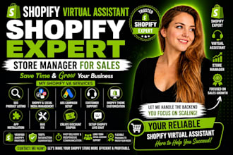 be your shopify virtual assistant and store manager