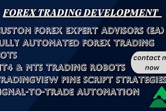build and develop forex trading bot forex ea forex robot