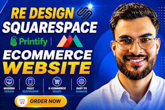 redesign squarespace ecommerce store, printify, printful, tiktok shop seo