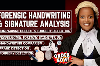 do forensic signature and document analysis, forgery and fraud detection, report