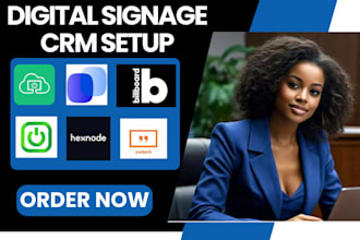 setup digital signage crm billboard displai yodeck optisigns hexnode trudigital