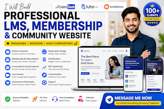 design learndash, lms website, tutor lms, wordpress lms, or membership website