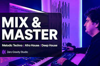 mix and master your melodic techno, afro house or deep house track