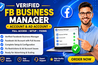 fix or create verified fb business manager and ad account