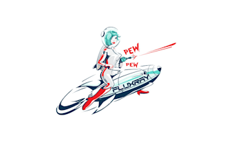 design space girl illustration logo