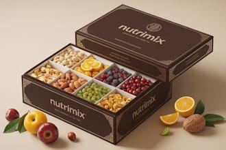 design creative box, pouch and label packaging design