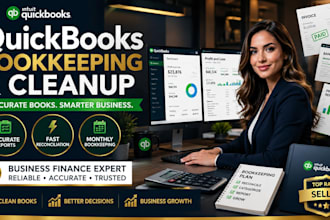 do quickbooks bookkeeping, cleanup, reconciliation, and reports