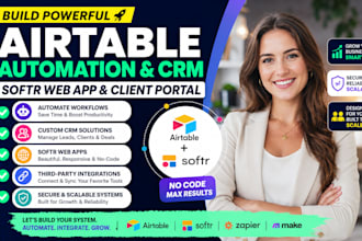 build airtable automation database softr webapp interface crm integration portal
