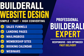 design builderall website landing page sales funnel business website