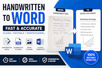 convert handwritten notes to word