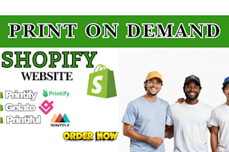 create a premium print on demand shopify store, pod store design shopify website