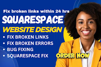 fix squarespace website errors, broken links, and pages not working