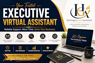 be your personal VA executive virtual assistant for admin support data entry