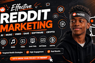 promote ai music video, saas tool or software crypto project via reddit SEO post