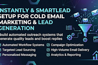 setup instantly or smartlead for cold email marketing and lead generation