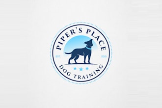 design pet, dog, cat, animal and veterinary clinic logo