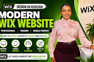 design a modern wix website, wix studio or redesign wix website