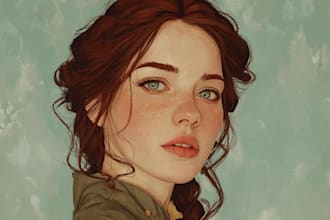 paint a realistic digital portrait