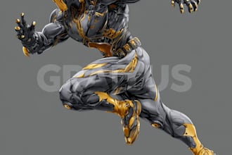 draw you a dc or marvel style comic book superhero or villain character