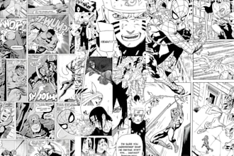draw anime manga comic book illustration webtoon manga comic artist manhwa manga