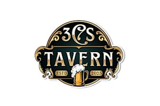 design monogram tavern bar beer business logo