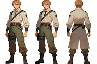 draw a custom oc character illustration for you